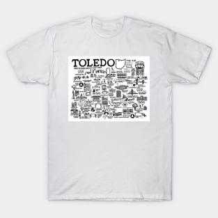 Toledo Ohio Map T-Shirt
